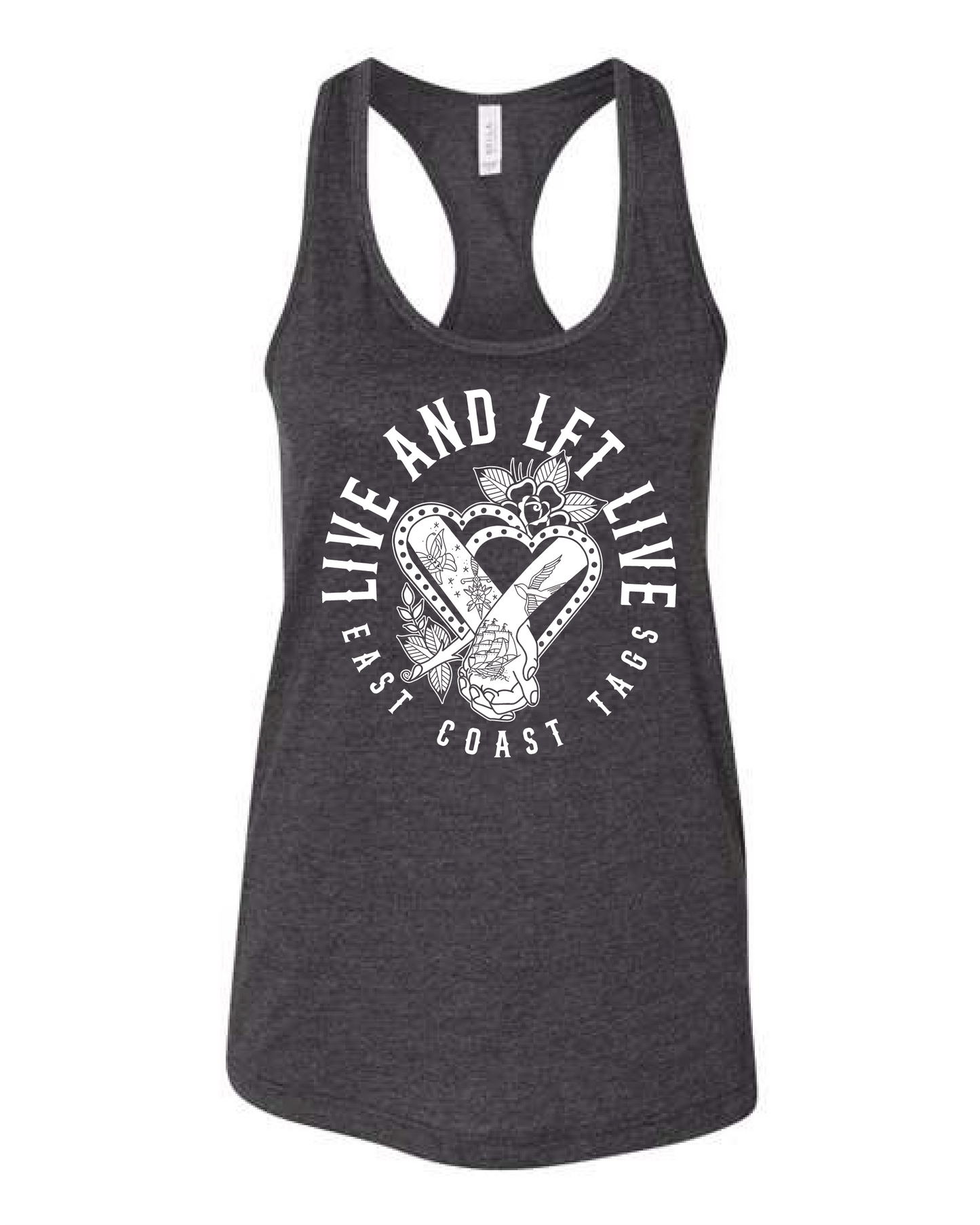 Live and Let Live | Tank Top LC - Heather Charcoal