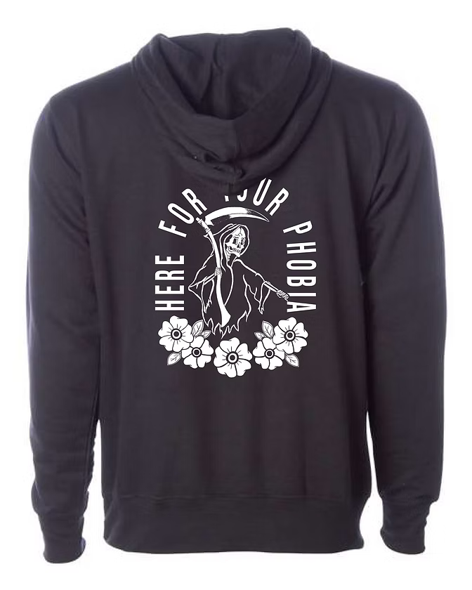 Here For Your Phobia Hoodie - Black