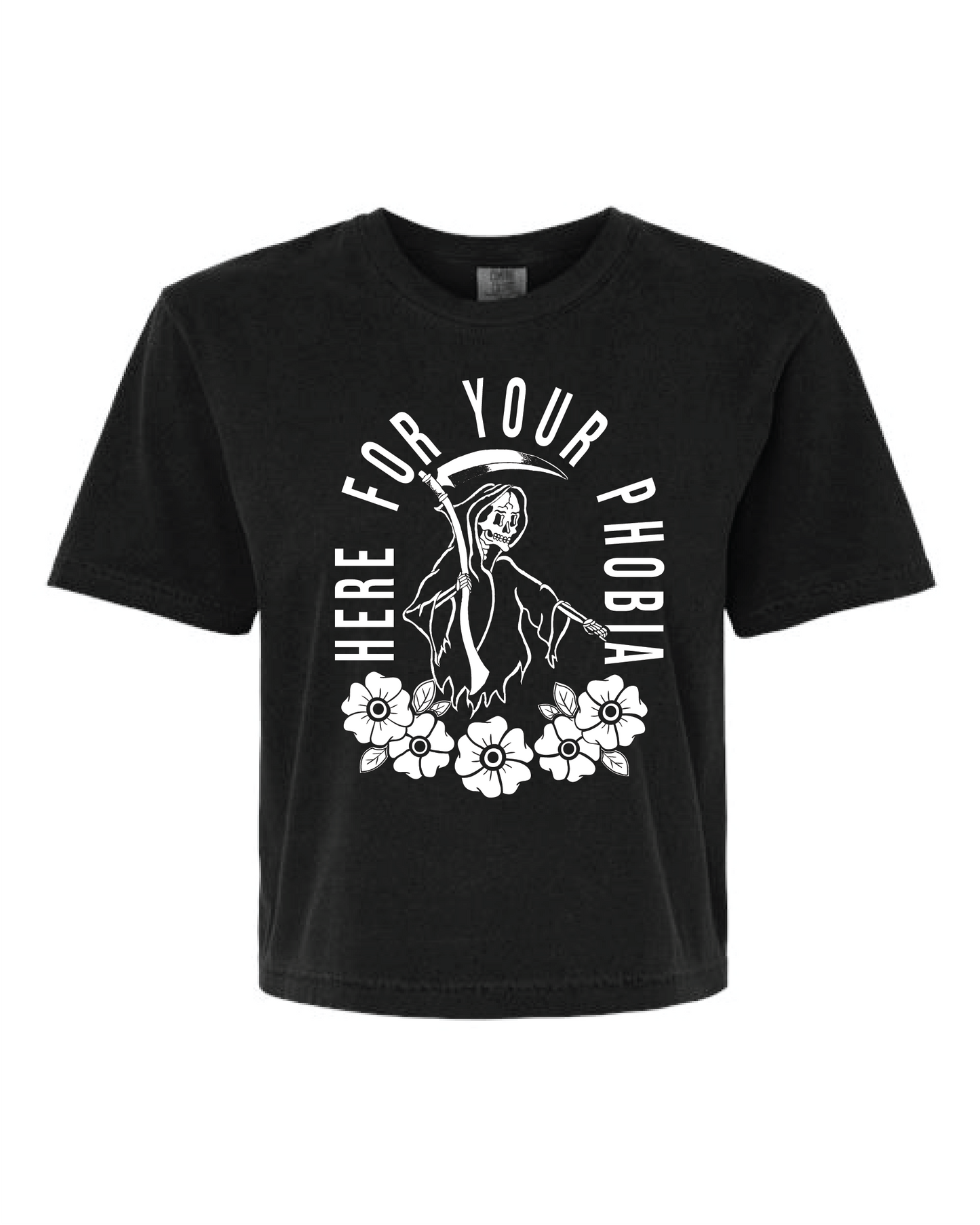 Here For Your Phobia | Crop Top - Black