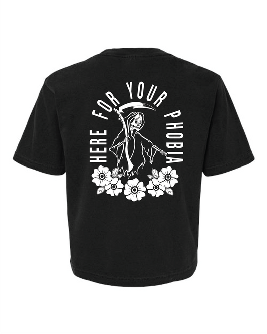 Here For Your Phobia | Crop Top - Black
