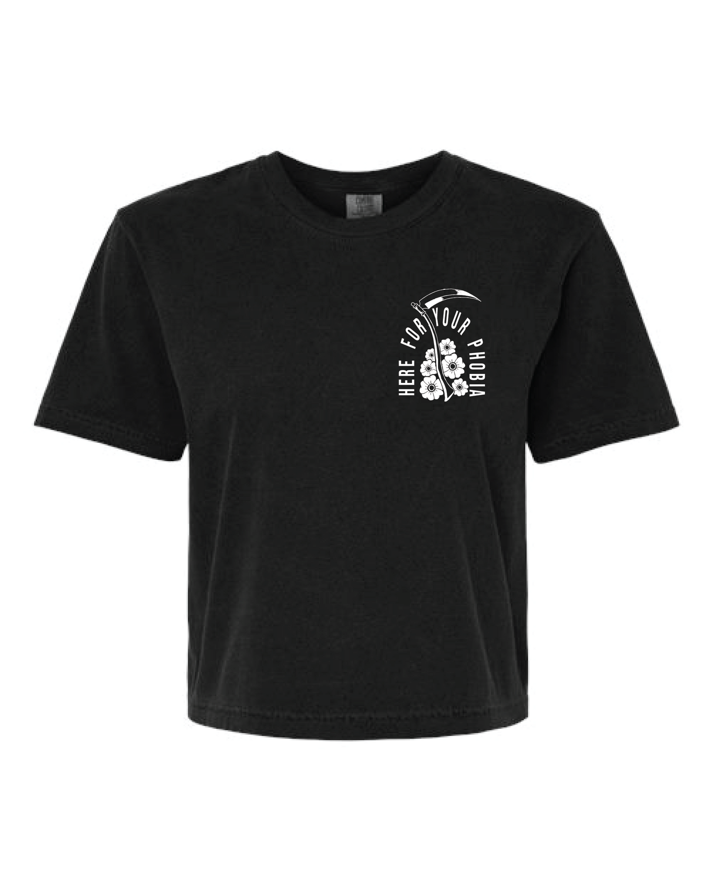 Here For Your Phobia | Crop Top - Black