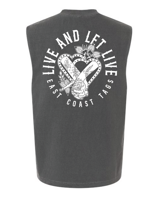 Live and Let Live | Muscle Tee - Faded Black