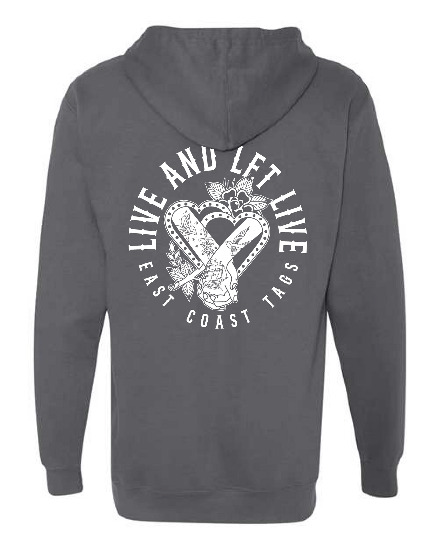 Live and Let Live Hoodie - Charcoal