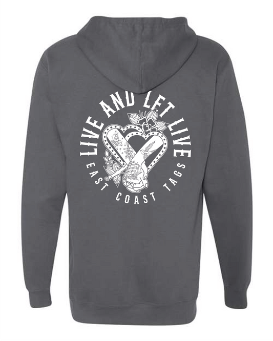Live and Let Live Hoodie - Charcoal