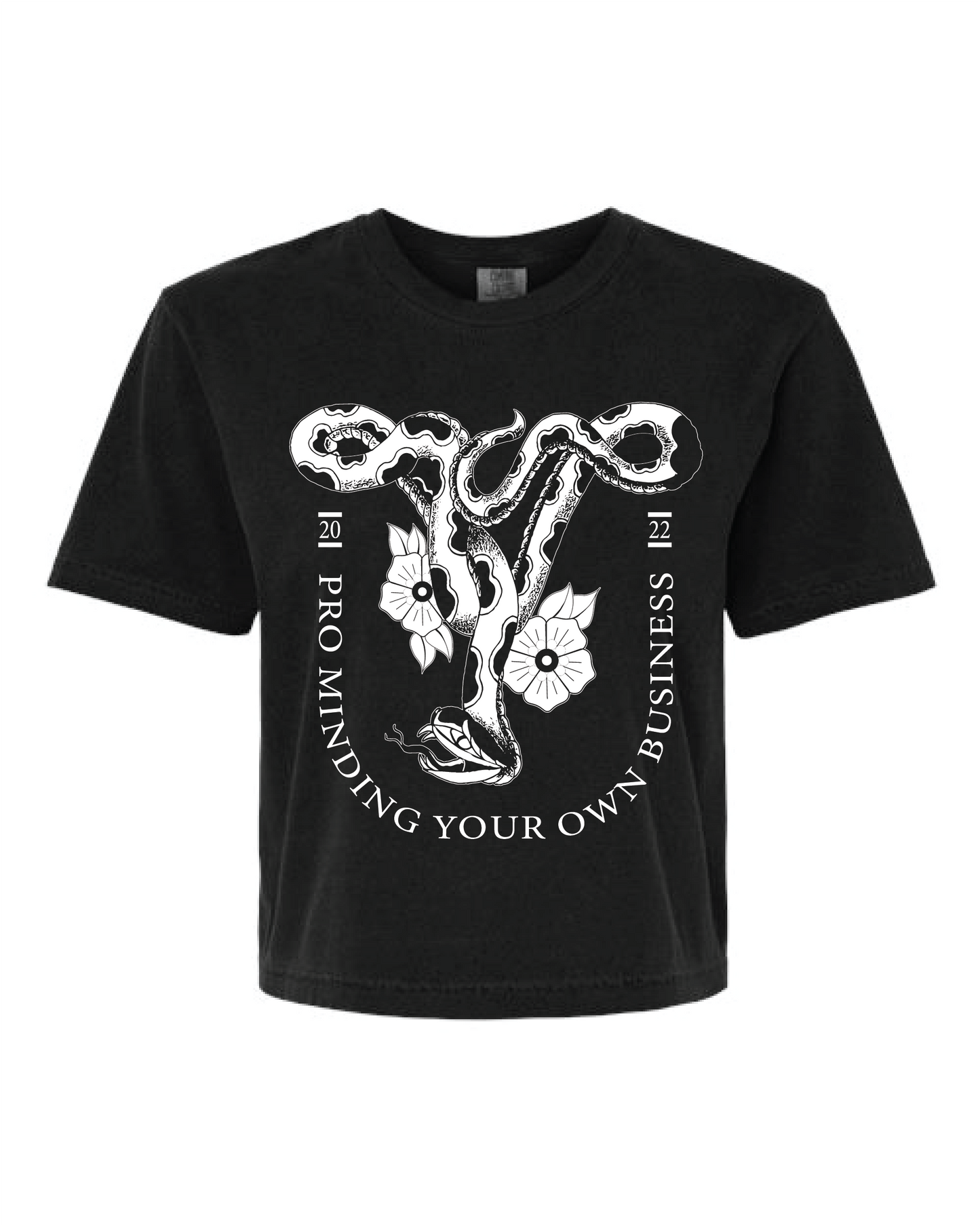 Pro Minding Your Own Business | Crop Top - Black