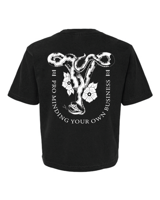 Pro Minding Your Own Business | Crop Top - Black