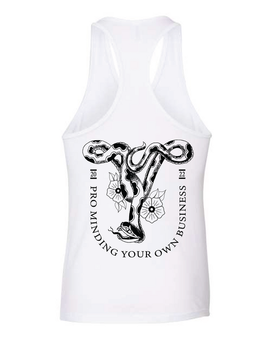 Pro Minding Your Own Business | Tank Top LC - White
