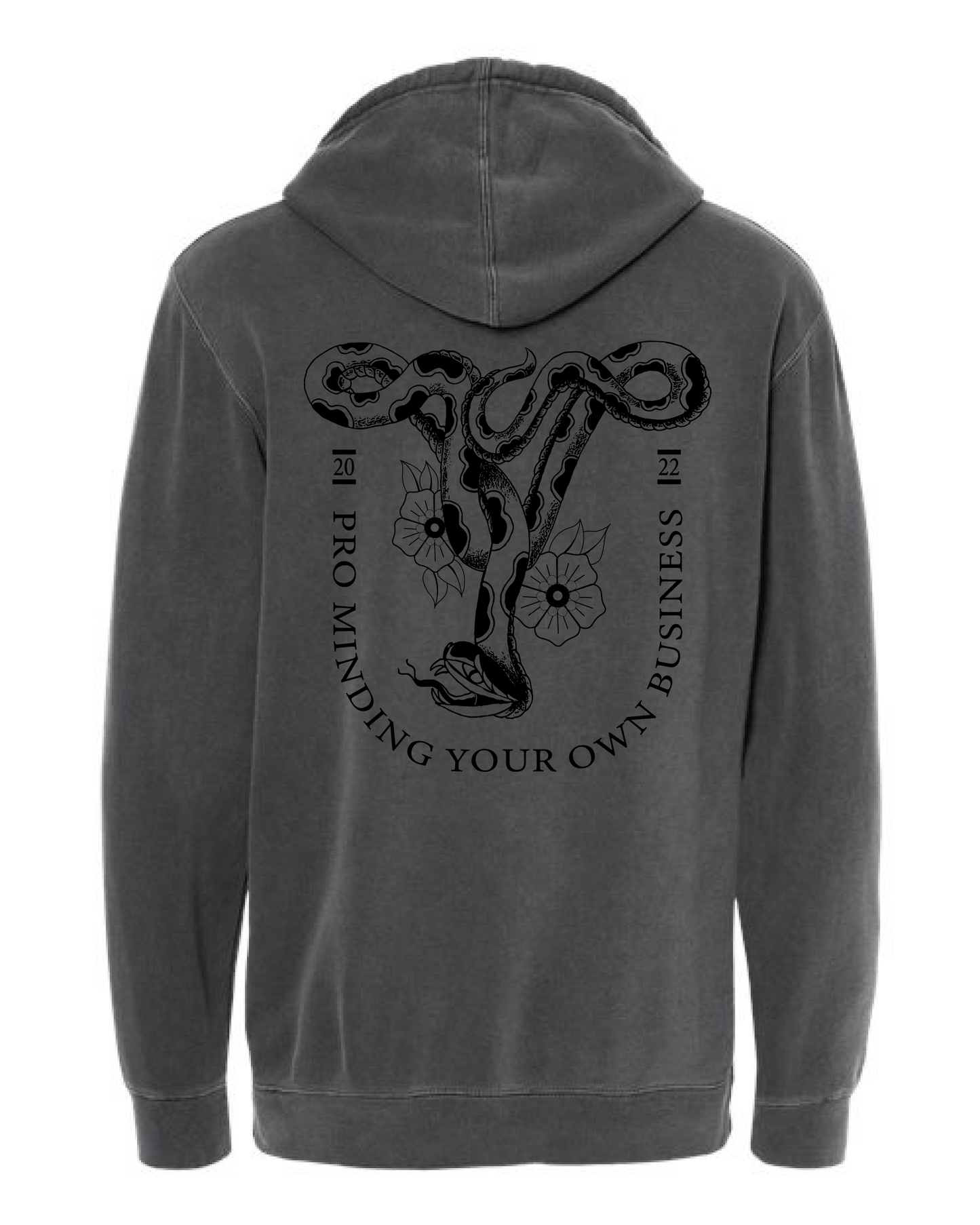 Pro Minding Your Own Business Hoodie - Washed Black
