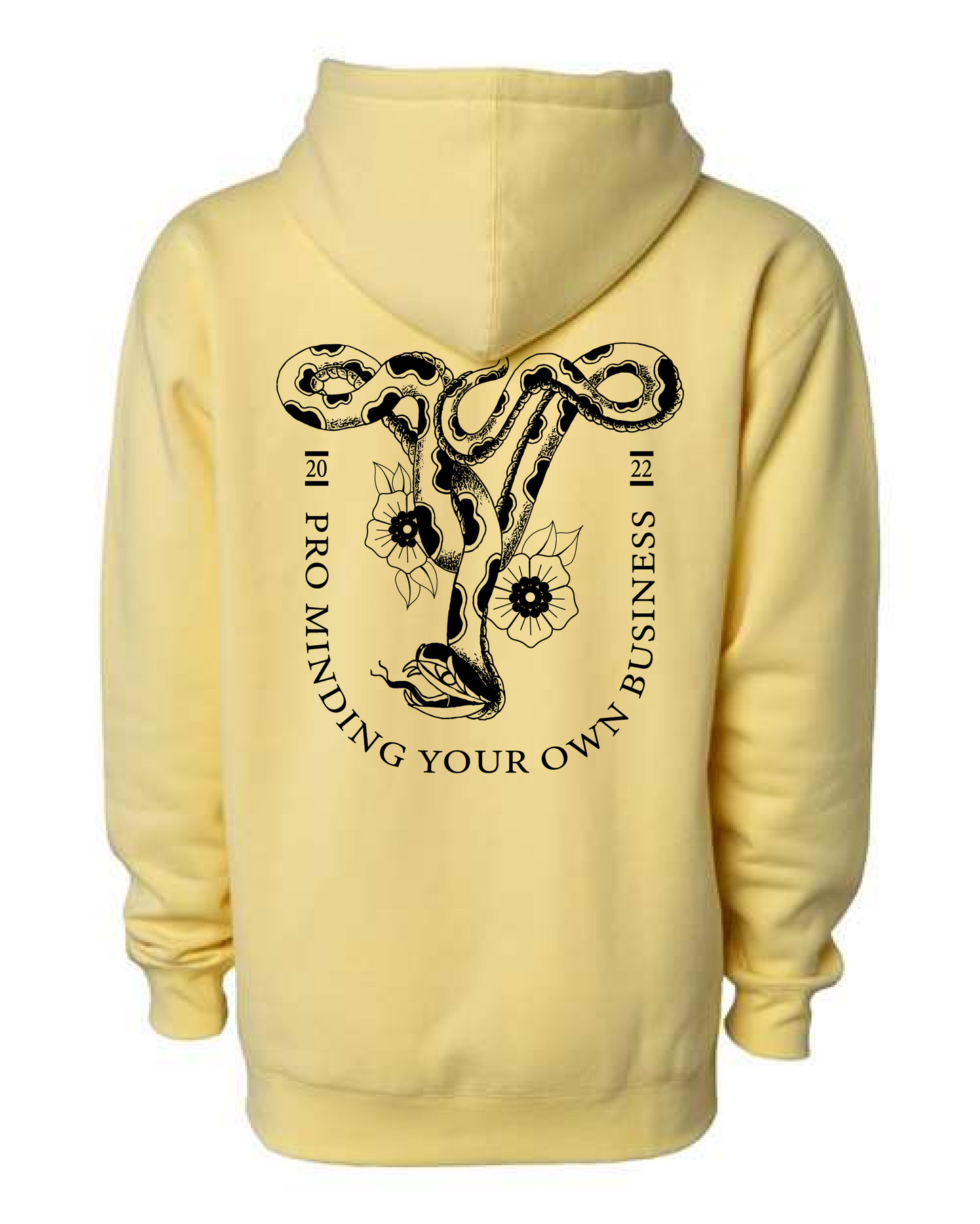 Pro Minding Your Own Business Hoodie - Light Yellow