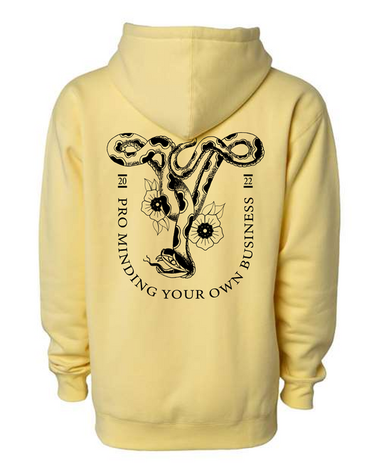 Pro Minding Your Own Business Hoodie - Light Yellow