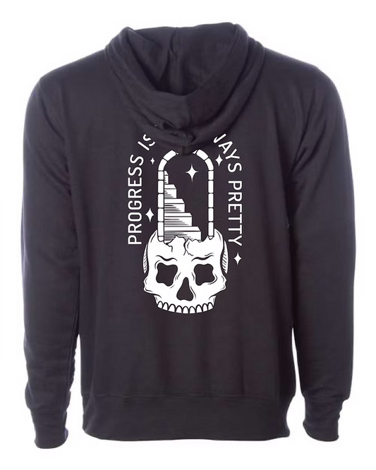 Progress Isn't Always Pretty Hoodie - Black