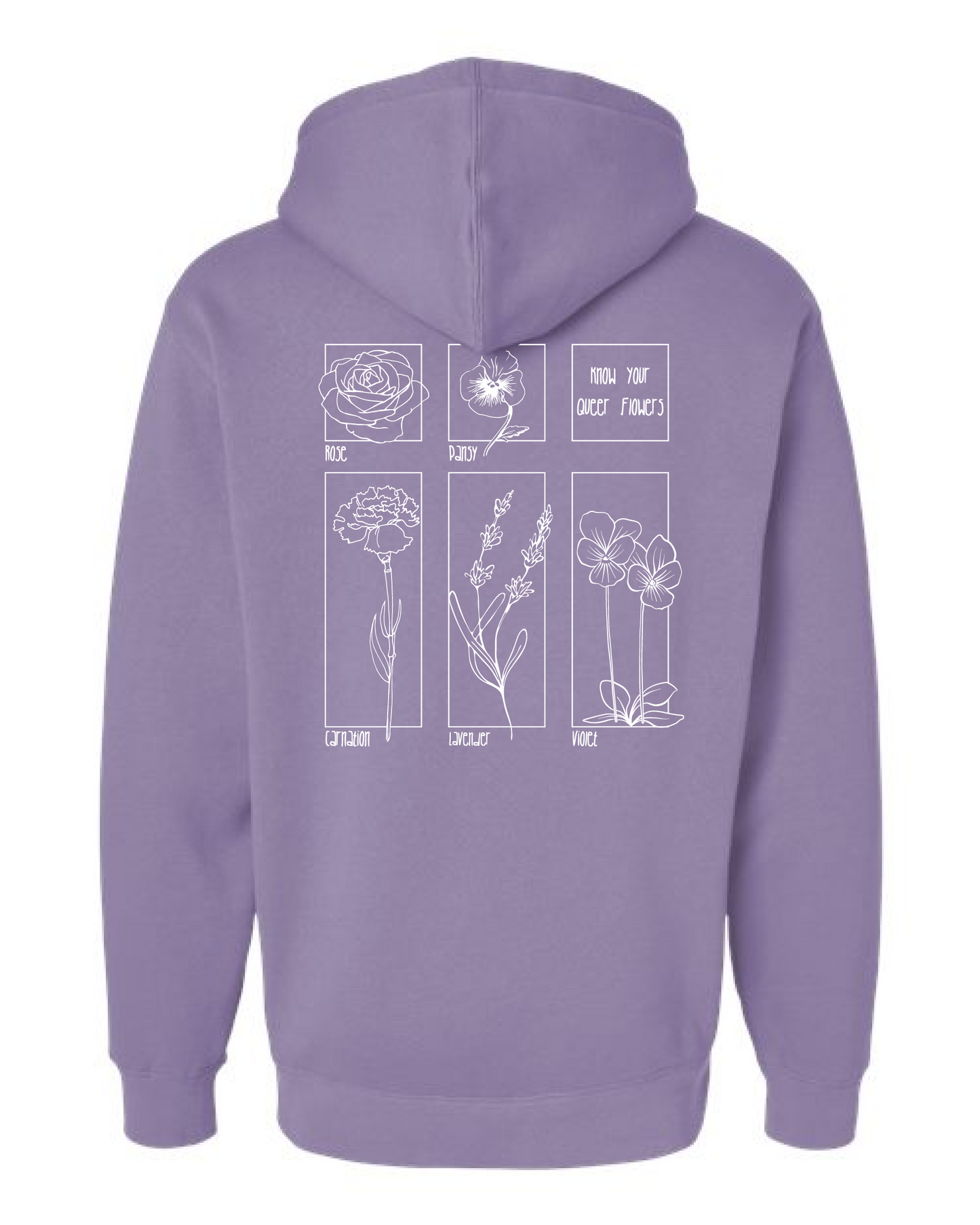 Queer Flowers Hoodie - Plum