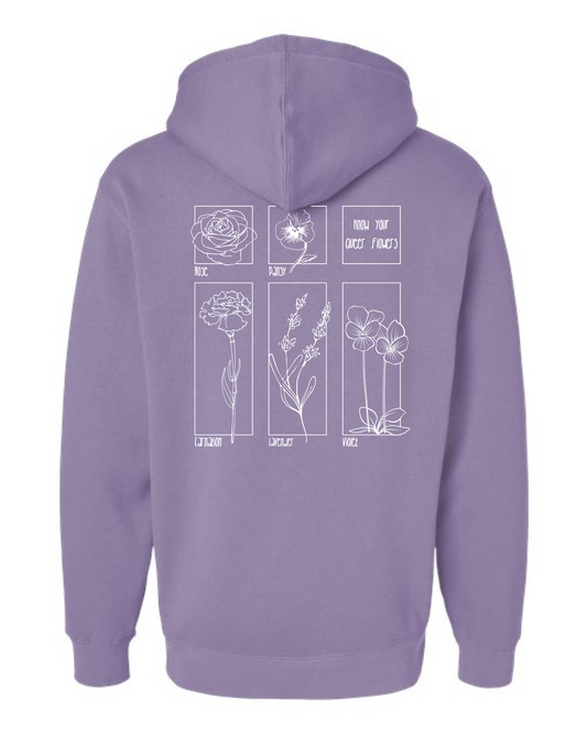 Queer Flowers Hoodie - Plum