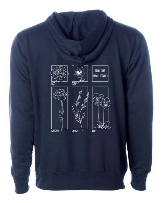 Queer Flowers Hoodie - Navy