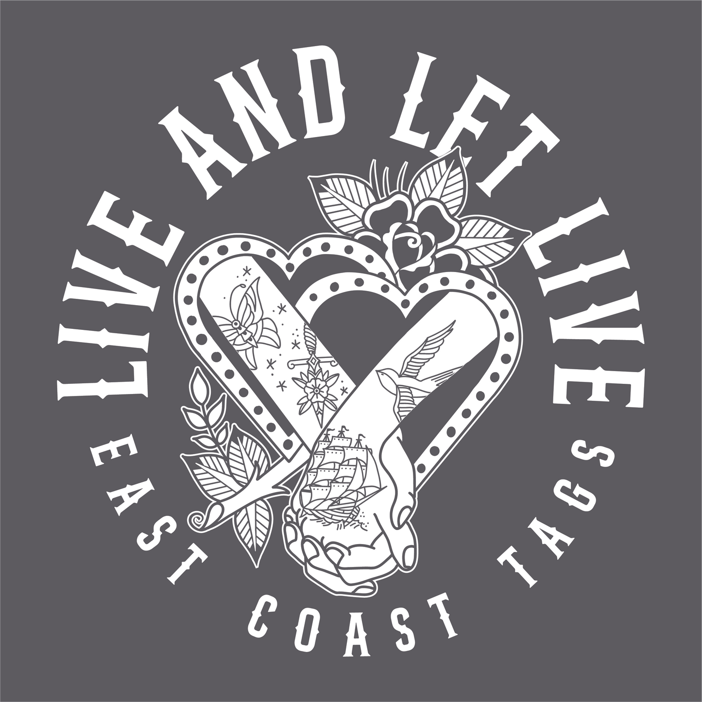 Live and Let Live Hoodie - Charcoal