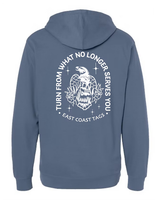 What No Longer Serves You Hoodie - Storm Blue